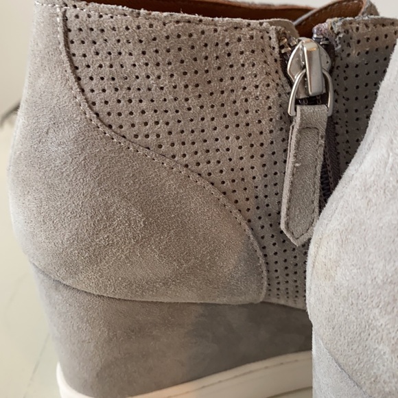 Linea Paola l Grey Anna Wedge Sneakers Size 8.5 - Picture 6 of 8